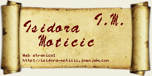 Isidora Motičić vizit kartica